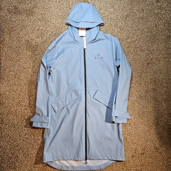 Nike Jordan 23 Engineered Trench Rain Jacket Men's Size Medium DV7691-427 Blue - Picture 1 of 12